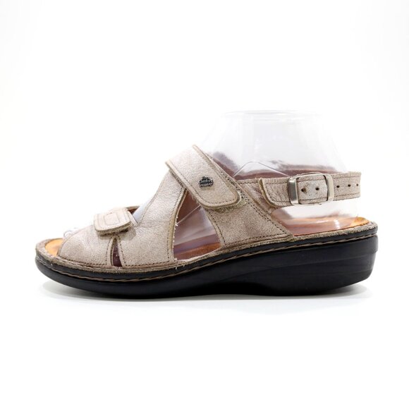 Finn Comfort Jalta Tan Leather Flat Adjustable Slingback Sandals - 6/EU 37 - Picture 1 of 7